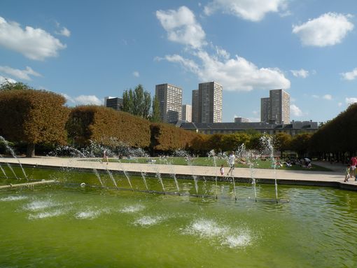  le parc de Choisy et les gratte-ciel du 13e